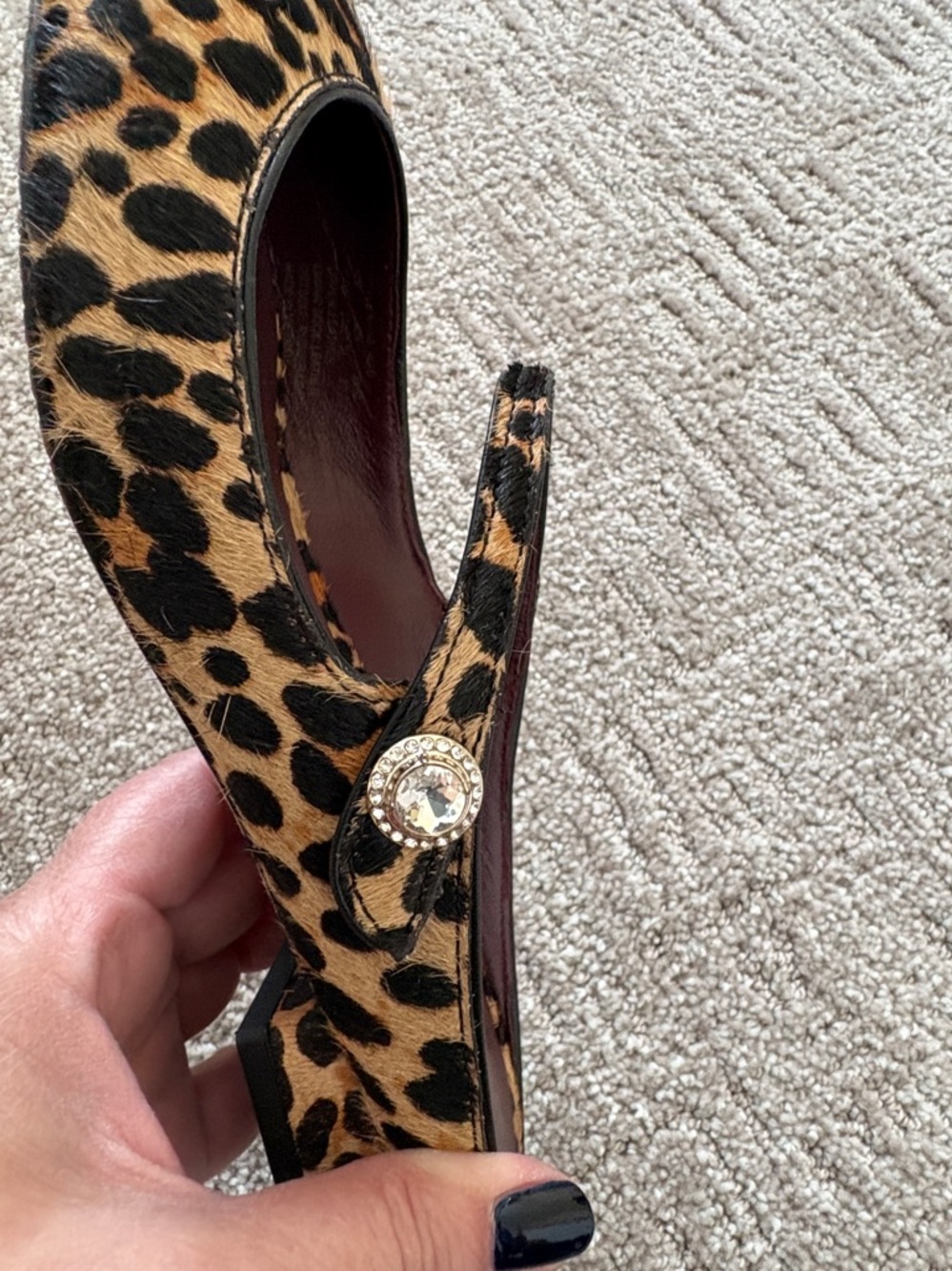 kate spade Leopard-Print Pointed Toe Slingback Flats - Tan & Black EUC 🍀 - Picture 11 of 13